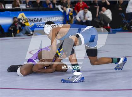 Thumbnail 1 in NYSPHSAA D1 Wrestling Championships (Semifinals 99 -126 lbs) photogallery.