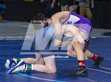 Thumbnail 1 in NYSPHSAA D1 Wrestling Championships (Semifinals 99 -126 lbs) photogallery.