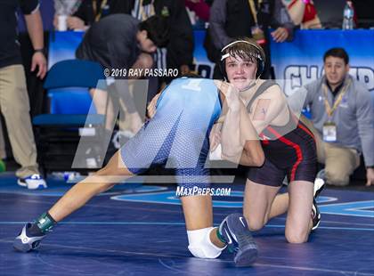 Thumbnail 1 in NYSPHSAA D1 Wrestling Championships (Semifinals 99 -126 lbs) photogallery.