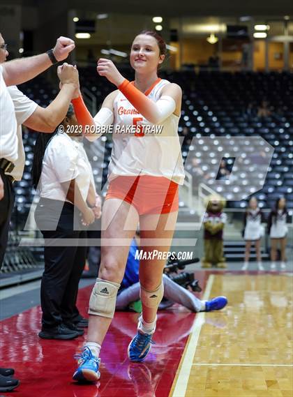 Thumbnail 1 in Grand Oaks vs. Cinco Ranch (UIL 6A Volleyball Final) photogallery.