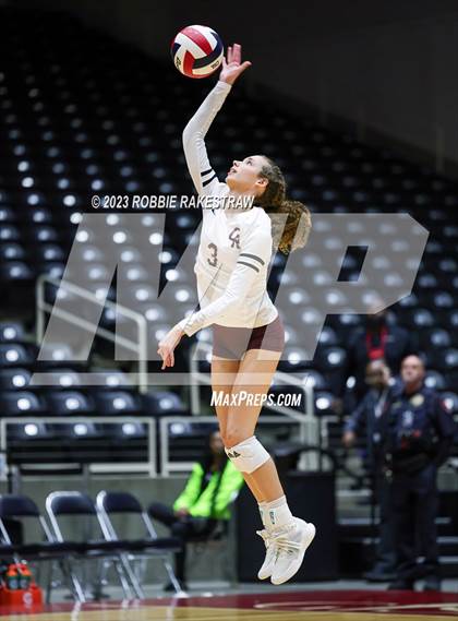 Thumbnail 3 in Grand Oaks vs. Cinco Ranch (UIL 6A Volleyball Final) photogallery.