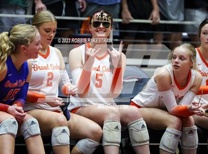 Thumbnail 1 in Grand Oaks vs. Cinco Ranch (UIL 6A Volleyball Final) photogallery.