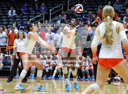 Thumbnail 3 in Grand Oaks vs. Cinco Ranch (UIL 6A Volleyball Final) photogallery.