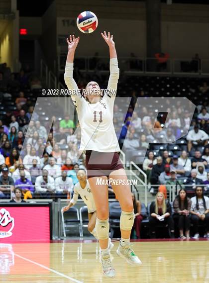 Thumbnail 1 in Grand Oaks vs. Cinco Ranch (UIL 6A Volleyball Final) photogallery.