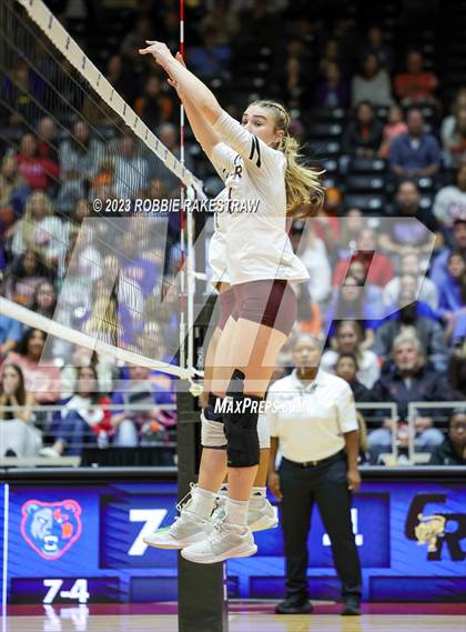Thumbnail 3 in Grand Oaks vs. Cinco Ranch (UIL 6A Volleyball Final) photogallery.