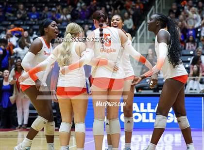 Thumbnail 1 in Grand Oaks vs. Cinco Ranch (UIL 6A Volleyball Final) photogallery.