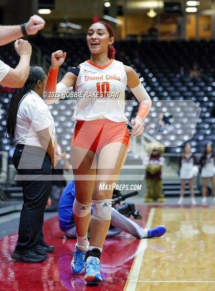 Thumbnail 2 in Grand Oaks vs. Cinco Ranch (UIL 6A Volleyball Final) photogallery.