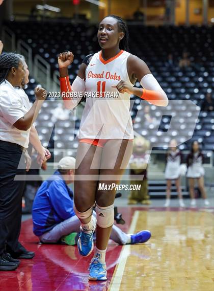 Thumbnail 3 in Grand Oaks vs. Cinco Ranch (UIL 6A Volleyball Final) photogallery.