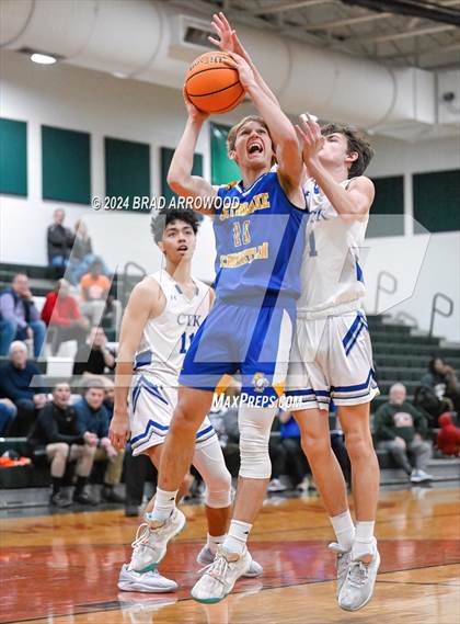 Thumbnail 2 in Christ the King vs SouthLake Christian Academy (East Lincoln Winter Bash) photogallery.