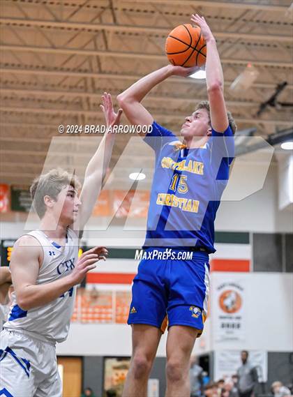 Thumbnail 2 in Christ the King vs SouthLake Christian Academy (East Lincoln Winter Bash) photogallery.