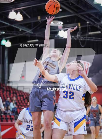 Thumbnail 2 in Coleville vs. Wells (NIAA Class 1A State Girls Quarterfinal) photogallery.