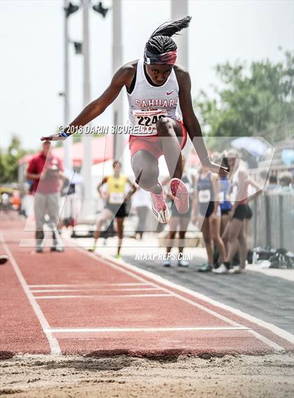 Thumbnail 3 in AIA Track & Field Preliminaries (Girls Long Jump D1/D2) photogallery.