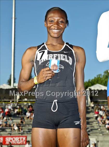 Thumbnail 2 in CIF State Track & Field Championships (Girls Awards) photogallery.