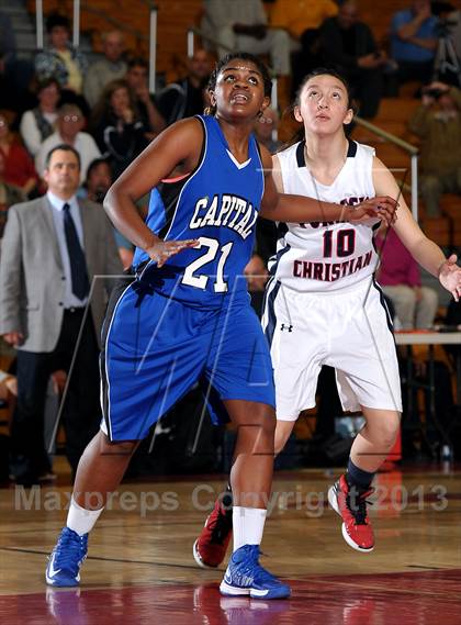 Thumbnail 3 in Capital Christian vs. Turlock Christian (CIF SJS D5 Playoffs) photogallery.