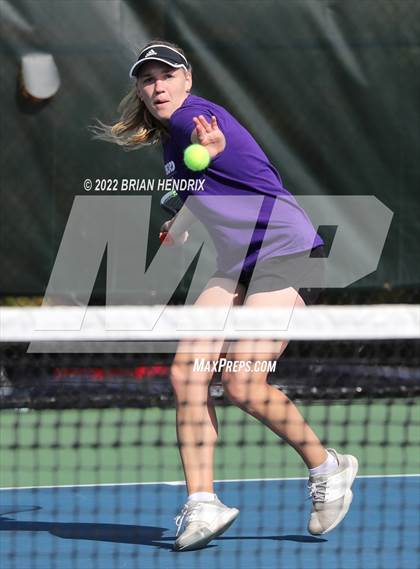 Thumbnail 2 in NCHSAA Women's Tennis 3A Singles Championship - Day 1 photogallery.