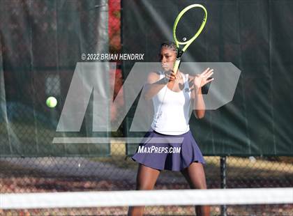 Thumbnail 1 in NCHSAA Women's Tennis 3A Singles Championship - Day 1 photogallery.