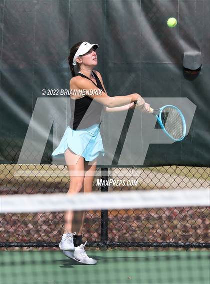 Thumbnail 3 in NCHSAA Women's Tennis 3A Singles Championship - Day 1 photogallery.