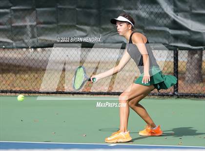 Thumbnail 2 in NCHSAA Women's Tennis 3A Singles Championship - Day 1 photogallery.