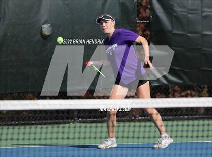 Thumbnail 2 in NCHSAA Women's Tennis 3A Singles Championship - Day 1 photogallery.