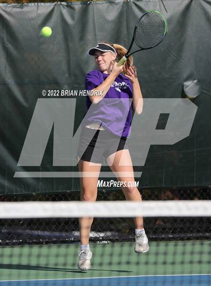 Thumbnail 1 in NCHSAA Women's Tennis 3A Singles Championship - Day 1 photogallery.