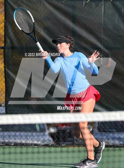 Thumbnail 3 in NCHSAA Women's Tennis 3A Singles Championship - Day 1 photogallery.