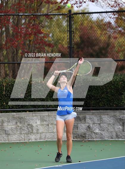 Thumbnail 2 in NCHSAA Women's Tennis 3A Singles Championship - Day 1 photogallery.