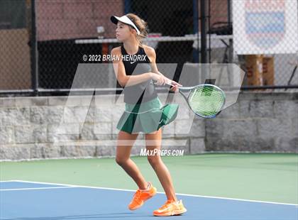 Thumbnail 3 in NCHSAA Women's Tennis 3A Singles Championship - Day 1 photogallery.