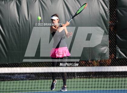 Thumbnail 3 in NCHSAA Women's Tennis 3A Singles Championship - Day 1 photogallery.