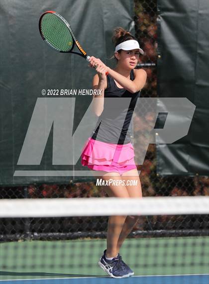 Thumbnail 1 in NCHSAA Women's Tennis 3A Singles Championship - Day 1 photogallery.
