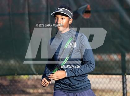 Thumbnail 2 in NCHSAA Women's Tennis 3A Singles Championship - Day 1 photogallery.