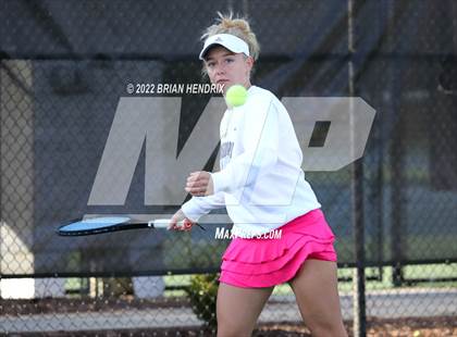 Thumbnail 2 in NCHSAA Women's Tennis 3A Singles Championship - Day 1 photogallery.