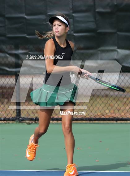 Thumbnail 1 in NCHSAA Women's Tennis 3A Singles Championship - Day 1 photogallery.