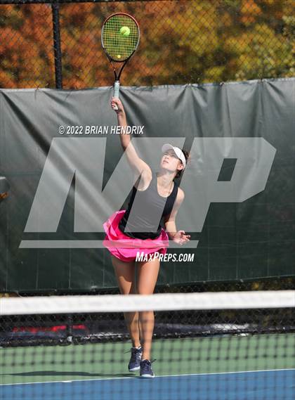 Thumbnail 2 in NCHSAA Women's Tennis 3A Singles Championship - Day 1 photogallery.