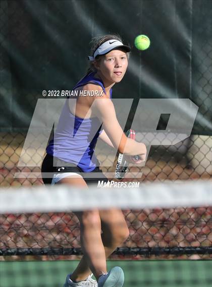 Thumbnail 3 in NCHSAA Women's Tennis 3A Singles Championship - Day 1 photogallery.