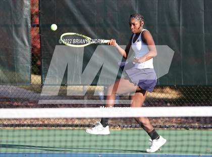 Thumbnail 1 in NCHSAA Women's Tennis 3A Singles Championship - Day 1 photogallery.