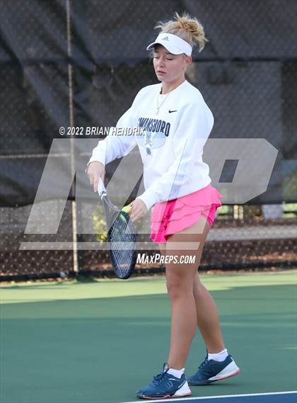 Thumbnail 2 in NCHSAA Women's Tennis 3A Singles Championship - Day 1 photogallery.