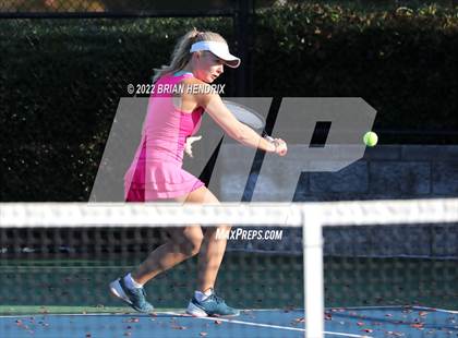 Thumbnail 3 in NCHSAA Women's Tennis 3A Singles Championship - Day 1 photogallery.