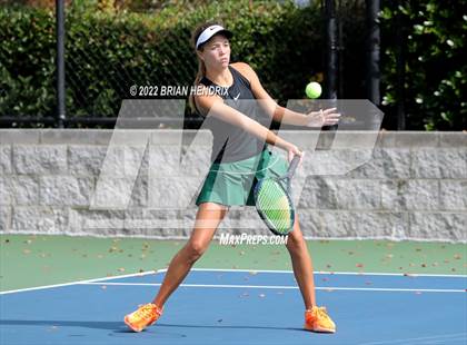 Thumbnail 2 in NCHSAA Women's Tennis 3A Singles Championship - Day 1 photogallery.