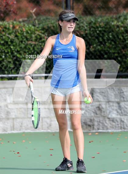 Thumbnail 3 in NCHSAA Women's Tennis 3A Singles Championship - Day 1 photogallery.