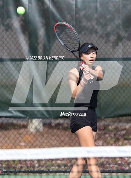 Thumbnail 1 in NCHSAA Women's Tennis 3A Singles Championship - Day 1 photogallery.