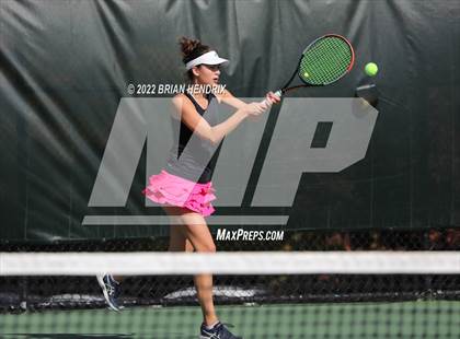 Thumbnail 2 in NCHSAA Women's Tennis 3A Singles Championship - Day 1 photogallery.