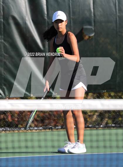 Thumbnail 2 in NCHSAA Women's Tennis 3A Singles Championship - Day 1 photogallery.