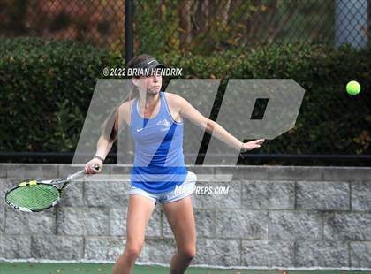 Thumbnail 1 in NCHSAA Women's Tennis 3A Singles Championship - Day 1 photogallery.