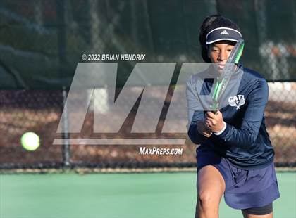Thumbnail 3 in NCHSAA Women's Tennis 3A Singles Championship - Day 1 photogallery.