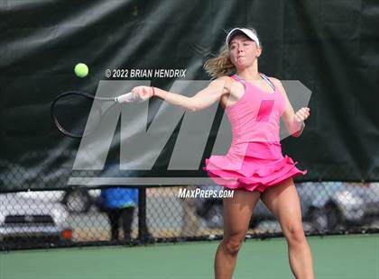 Thumbnail 2 in NCHSAA Women's Tennis 3A Singles Championship - Day 1 photogallery.