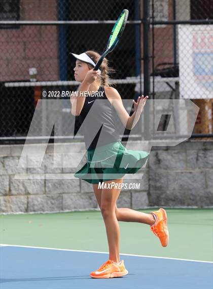 Thumbnail 2 in NCHSAA Women's Tennis 3A Singles Championship - Day 1 photogallery.