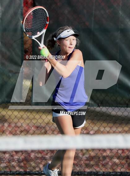 Thumbnail 1 in NCHSAA Women's Tennis 3A Singles Championship - Day 1 photogallery.