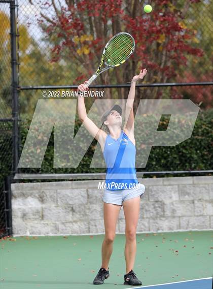 Thumbnail 3 in NCHSAA Women's Tennis 3A Singles Championship - Day 1 photogallery.