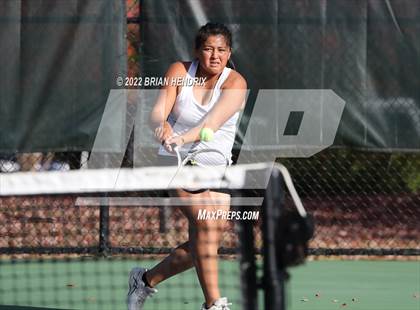 Thumbnail 3 in NCHSAA Women's Tennis 3A Singles Championship - Day 1 photogallery.