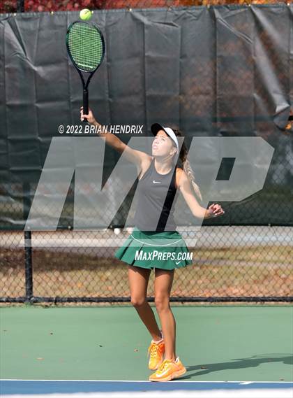 Thumbnail 3 in NCHSAA Women's Tennis 3A Singles Championship - Day 1 photogallery.